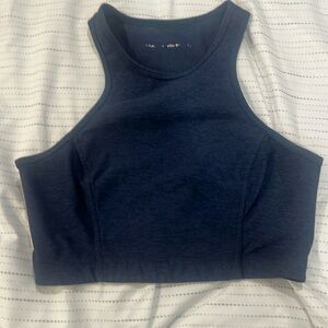 Cute navy blue tank sports bra